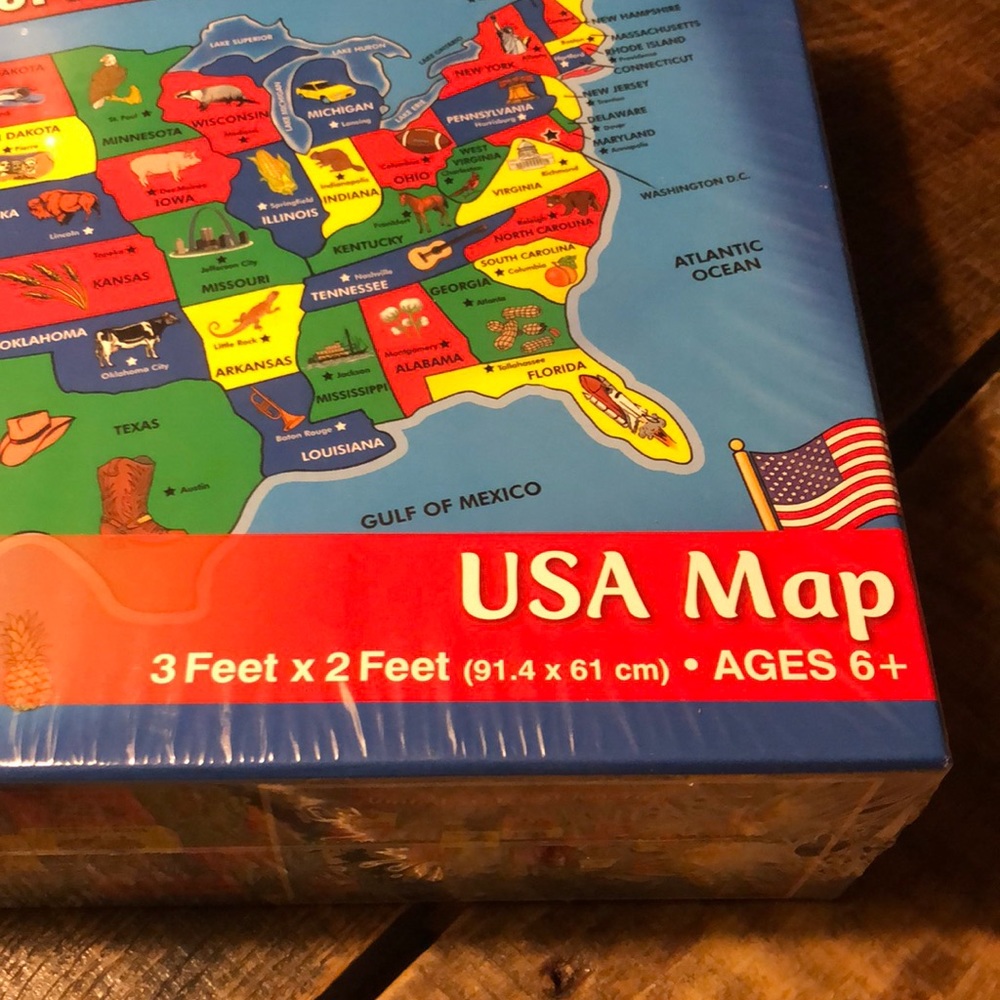 Mellisa & Doug United States of America Map children’s Floor puzzle - Picture 2 of 6
